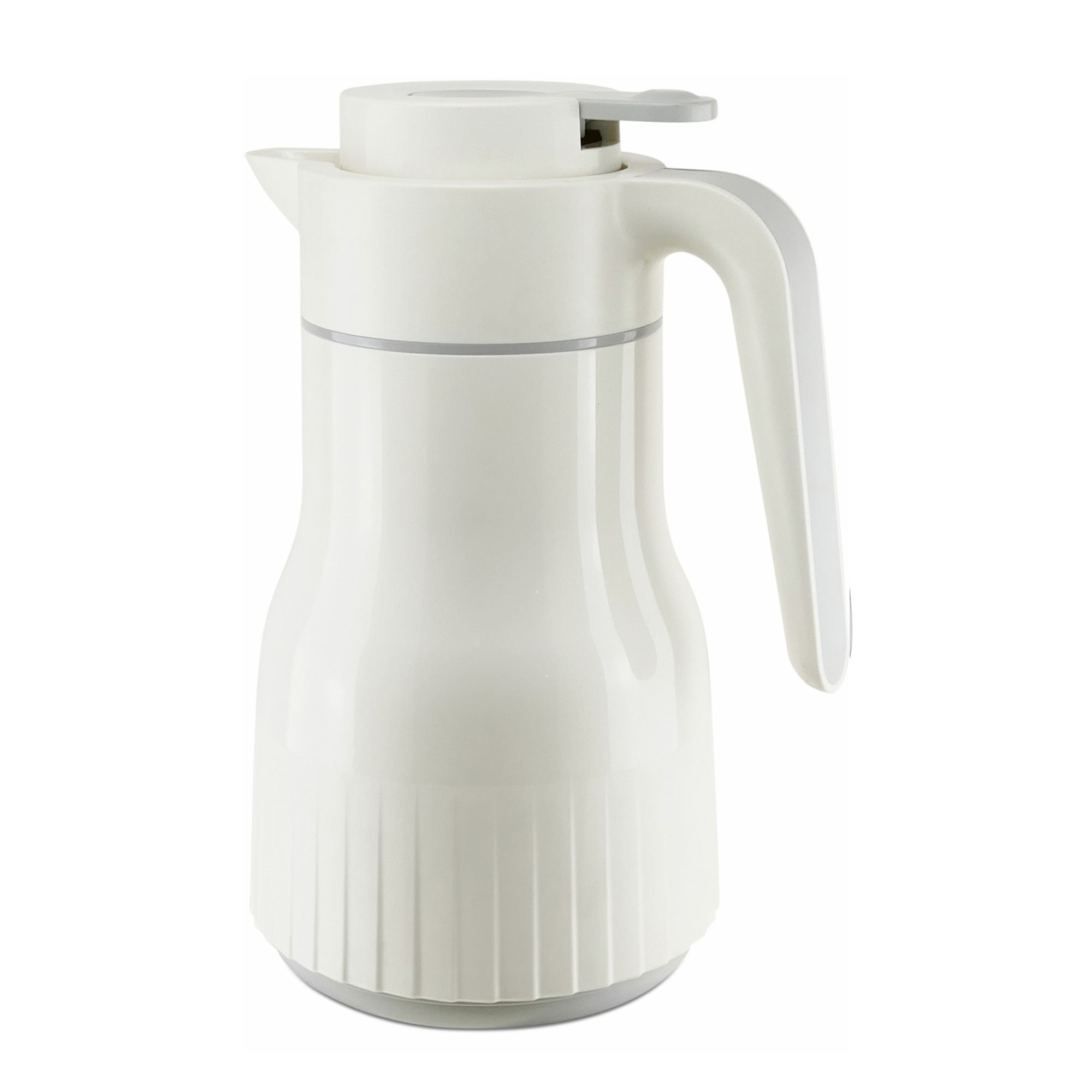 CARAFFA TERMICA PLISSE' INT. VETRO 1L - BIANCO
