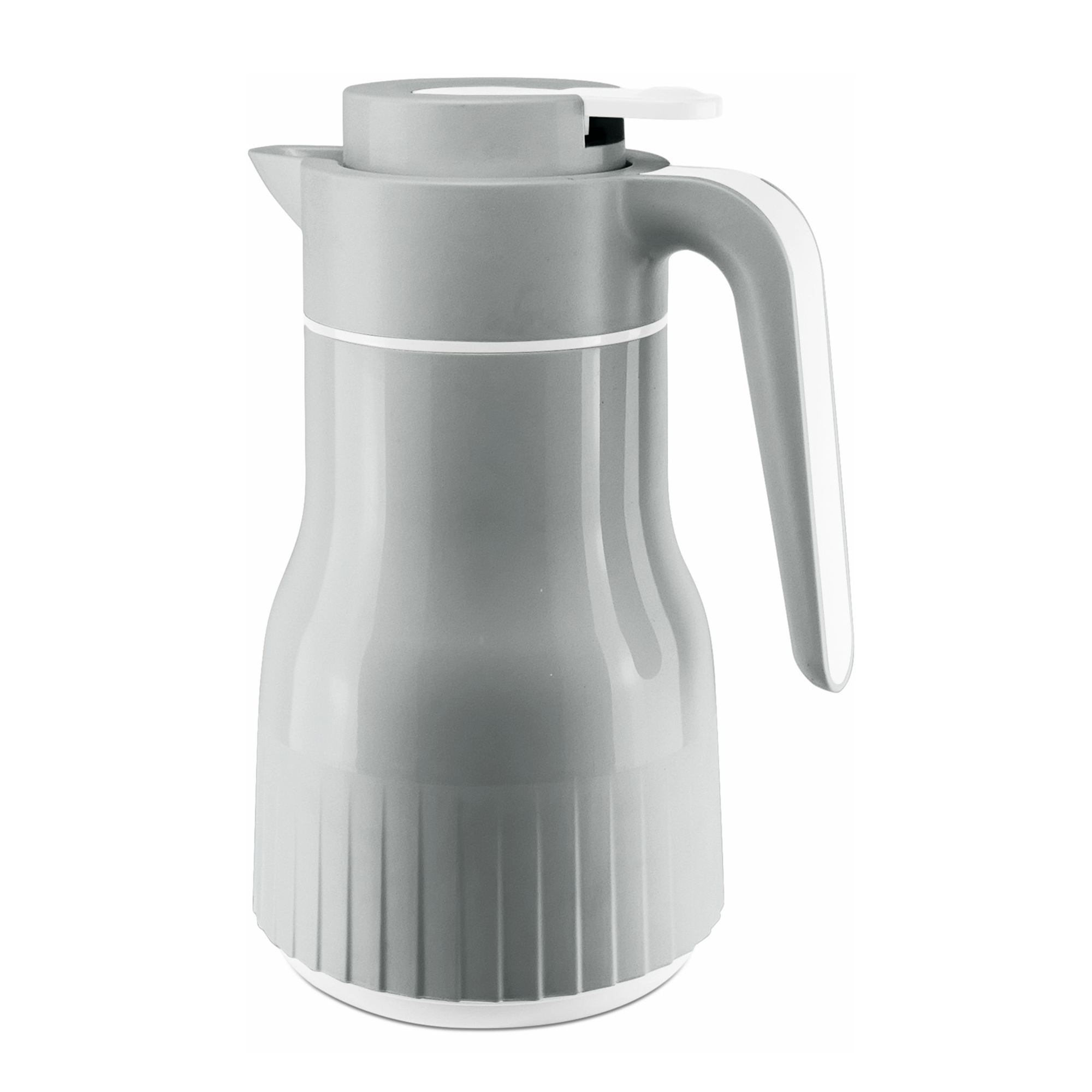 CARAFFA TERMICA PLISSE' INT. VETRO 1L - GRIGIO CHIARO