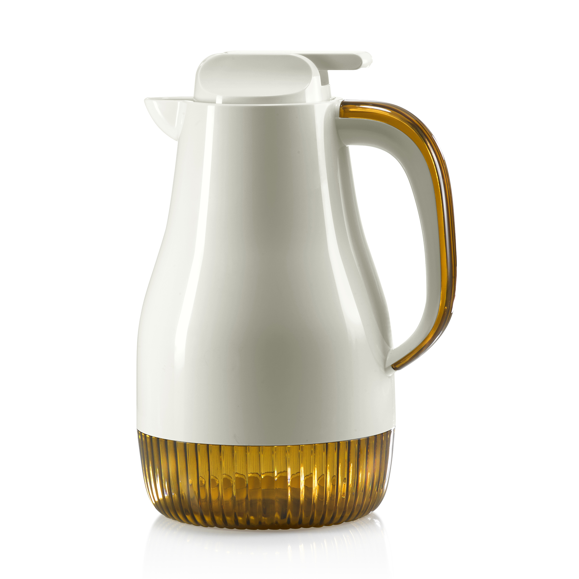 CARAFFA TERMICA ALBA INT. VETRO 1L - BIANCO MANDORLA