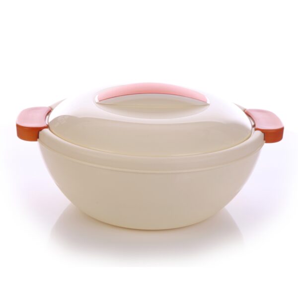 Portavivande termico Mediterraneo, interno acciaio inox 3.5l bianco